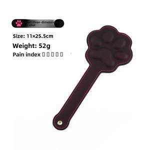 Airis SP Tool - Regla de castigo SM de cuero PU negro impermeable con cambio de temperatura, diseño de garra de gato tridimensional, látigo sexy - Product Image 6