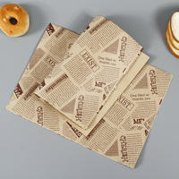Papier d'emballage personnalisé de qualité alimentaire avec votre propre logo, papiers alimentaires anti-graisse, emballage papier d'emballage ciré