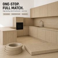 Fournisseur unique de meubles de cuisine en panneaux de fibres à densité moyenne (MDF) mélaminés E1 modernes, résistants à l'humidité, 18 mm, pour bâtiments de bureaux