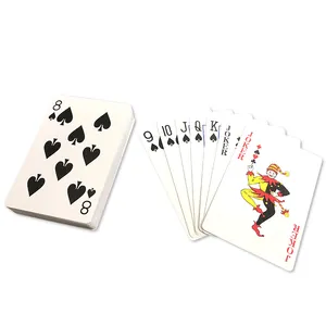 Cartes à jouer personnalisées en plastique PVC imperméable Impression de poker