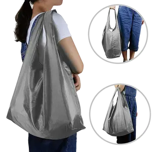 Foldable Grocery Bags Reusable Vegetable Recycle Shopping Heavy Duty Nylon Bag