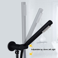 Ensemble de robinetterie de douche de luxe Tieba en laiton poli moderne pour hôtel, avec cascade d'eau chaude et froide, pommeau de douche unique effet pluie doux en céramique