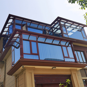 חדר סולולריום להתאמה אישית מסגרת סגסוגת אלומיניום שטוח/גג פוליגון דפוס החלקה עבור וילה חיצונית בתים זכוכית - Product Image 3