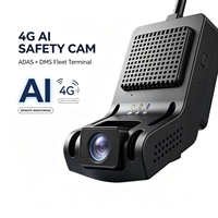 Caméra embarquée 4G WIFI GPS 2 canaux, double objectif 1080p, carte 256 Go, enregistreur de conduite pour taxi et camion, DMS, ADAS, G-Sensor, vision nocturne, application
