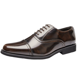 Zapatos de vestir Oxford de cuero genuino para hombre, calzado formal y de boda de negocios con suela acolchada - Product Image 6