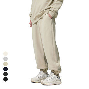 Nouveau pantalon de survêtement pour homme en coton lourd de qualité supérieure, logo personnalisé, streetwear, bodybuilding, entraînement en salle de sport, taille moyenne, décontracté - Product Image 1