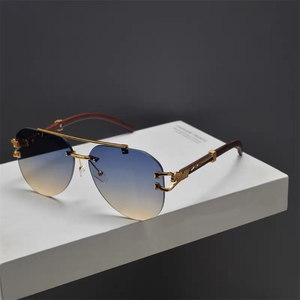 Gafas de Sol Metálicas Vintage para Hombre, Protección UV400, Multicolores, Elegantes, de Lujo, para Conducir, Venta al Por Mayor 2024 - Product Image 2