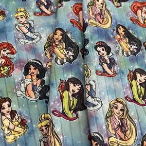 high quality tie-dyed stoff custom digital printing knitted rib