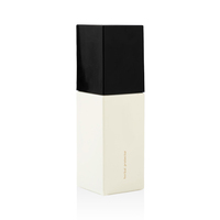 Flacon pompe pour cosmétiques à faible MOQ, 20ml 30ml 40ml, flacon carré en verre pour fond de teint, rose mat, jaune, petit flacon pompe