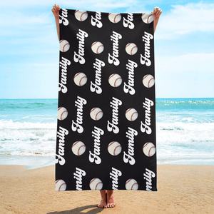 <span class=keywords><strong>Serviette</strong></span> de <span class=keywords><strong>plage</strong></span> en microfibre imprimée avec nom personnalisé pour les sports d'été <span class=keywords><strong>Serviette</strong></span> tricotée en polyester pour le football, le basket-ball et le football - Product Image 1