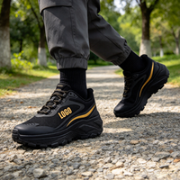 Chaussures de course tendance pour l'extérieur, logo personnalisé, tissu en maille, semelle en caoutchouc antidérapante, chaussures décontractées pour hommes, baskets