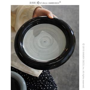 Assiettes à Dessert rondes en céramique Macaron assiettes de petit déjeuner colorées plats à bijoux - Product Image 6