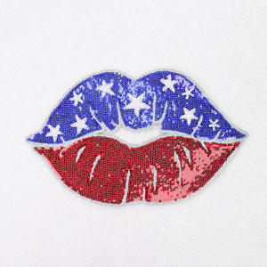 Usa National Flag 1776 Large Embroidery Patches <b>Bow</b> Flag Embroidery Usa Sequin Patch Stock Badges Patches For Jackets Hats - Product Image 5
