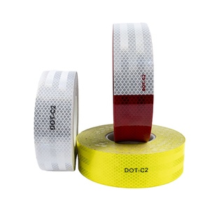 DOT C2 PMMA Autocollant réfléchissant arrière de remorque de camion Ruban réfléchissant de qualité diamant RTLITE E8 Ruban réfléchissant <span class=keywords><strong>rétro</strong></span> <span class=keywords><strong>jaune</strong></span> pour camion - Product Image 1