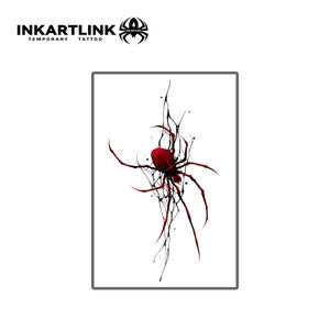 INKARTLINK Vente en gros de tatouages temporaires pour hommes, motif d'araignée rouge, dernière technologie, imperméable, <span class=keywords><strong>tatouage</strong></span> temporaire imprimé - Product Image 3