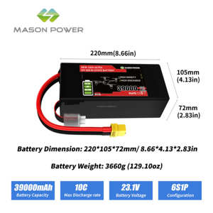 Baterai Solid State 39Ah Teknologi Baru 2026 900.9Wh 23.1V 10C Tahan Lama 39000mAh untuk Drone Industri & Aplikasi Tugas Berat - Product Image 2