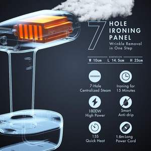 Vaporizador eléctrico portátil para ropa de tela, planchado a vapor Vertical para ropa, vaporizadores de mano para ropa - Product Image 5