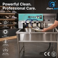 Mesin Cuci Sepatu Semi Otomatis Komersial 2000W Multi Sikat Pembersih Sneaker untuk Toko Laundry dan Toko Perawatan Alas Kaki