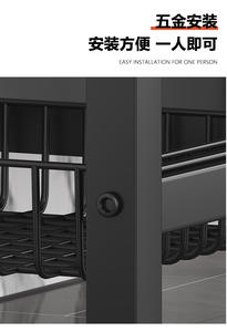 Estante de Almacenamiento de Hierro Resistente al por Mayor, 3 Estantes Ajustables, Moderno, para Cocina, Uso Doméstico, ¡Gran Venta para Ollas! - Product Image 5