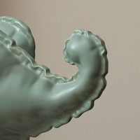 Figurine d'éléphant de table d'intérieur moderne Flolenco, en céramique faite à la main, blanc et vert, décoration d'animal mignon pour la décoration de fête et de mariage