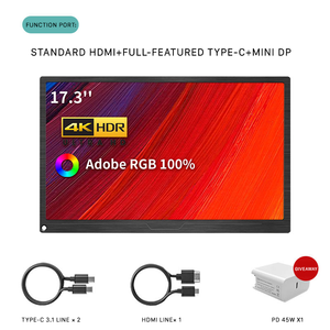 Écran portable tactile 17,3 pouces 4K IPS LED 165Hz pour PS4 PS5, jeux et usage bureautique - Product Image 6