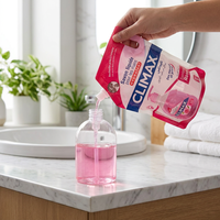 Pochette à bec verseur d'angle personnalisée, sac à liquide robuste, pochette de recharge pour savon liquide pour les mains