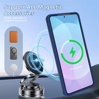 Étui magnétique fin antichoc, coque hybride TPU+PC avec support d'appareil photo et protection d'écran surélevée pour Samsung Galaxy S26/S26 Plus