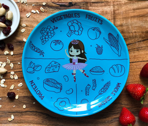 จานควบคุมส่วนพอร์ซเลนคุณภาพดีจานอาหารเพื่อสุขภาพให้บริการคำแนะนำในการเรียนรู้เพิ่มเติมเกี่ยวกับโภชนาการ - Product Image 6