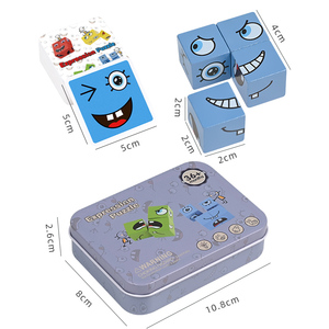 Enfants éducatifs en bois visage changeant Cube jouets sécurité et éducation à la Protection de l'environnement - Product Image 5