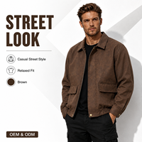 Blouson Bomber Moto Homme Hiver Vintage Respirant en Laine Softshell Grande Taille Personnalisé Style Hip Hop pour l'extérieur