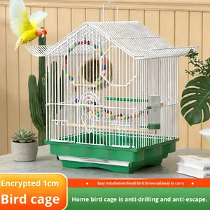 Gabbia per Uccelli Ornamentale da Appendere per Uso Domestico, per Pappagallini e Uccelli Piccoli - Gabbia di Allevamento in Metallo Resistente, Design Semplice, Scatola Ecologica - Product Image 4