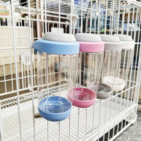 Accessoires pour animaux de compagnie : Distributeur d'eau automatique portable en plastique, simple à suspendre, pour chiens, chats, perroquets et oiseaux - Utilisation intérieure/en voyage