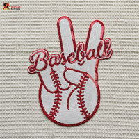 Grands patchs thermocollants personnalisés pour vêtements, motifs sport universitaires, paillettes, sequins, imprimé léopard, broderie cœur de baseball