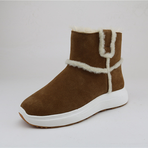 חצי אתחול לנשים חום מקרית שלג מגפי הנעל - Product Image 2