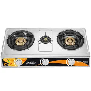 Cheap with high quality gas cooker 3 burner competitive made in china cast iron burner gas cooker best gas stove stainless steel