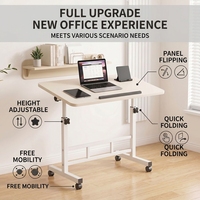 Bureau debout réglable en hauteur, bureau d'ordinateur réglable, table d'étude pliable, table pour ordinateur portable pour lit