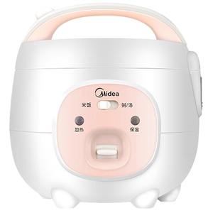 Mini olla arrocera Midea de 1,6 l con forma de tambor, eléctrica portátil para el hogar, dormitorio, estudiantes, sartén antiadherente - Product Image 2