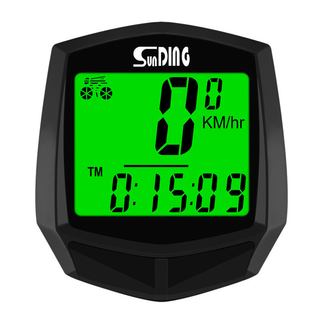 Wired Wireless Bike Speedometer Odometer Cycling Computer Waterproof Bicycle Trip Distance Tracker with LCD Display and Clock