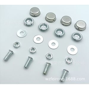 Stainless Steel Cap Buckle License Plate <b>Screw</b> <b>Set</b> For Car Replacement Repair General Use - Product Image 2