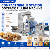 Droge koffiebonen meststof hondenvoer visvoer huisdiervoer broodkruimels havermout granola noten doypack verpakking vulmachine verpakkingsmachine