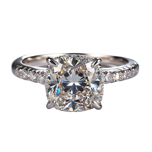 เครื่องประดับชั้นดี SGARIT แหวนทองคำขาว 18k แบบคลาสสิก เพชรแล็บไดมอนด์ทรงเรเดียนท์ 2 กะรัต รับรองโดย IGI ของขวัญสำหรับงานแต่งงาน งานหมั้น และงานเลี้ยง - Product Image 2