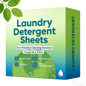 Customized Your Logo Eco Friendly Stain Remover Laundry <strong>Detergent</strong> Paper Sheet Laundry Soap Sheet - Product Image 1