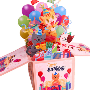 <span class=keywords><strong>Carte</strong></span> de vœux pop-up 3D mignonne pour chat, <span class=keywords><strong>joyeux</strong></span> anniversaire, pour les <span class=keywords><strong>amoureux</strong></span> des chats, boutique d'animaux, <span class=keywords><strong>carte</strong></span> pop-up 3D pour chat, anniversaire - Product Image 4