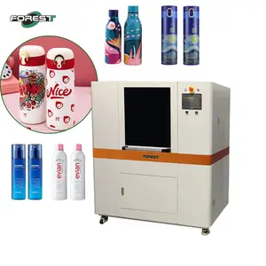 Cilinder Uv Printer Hoge Snelheid Afdrukken Cilindrische Item Afdrukken 360 Graden Inkjet Printer Voor Cosmetische Glazen Verpakking Fles