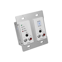 Transmisor de Audio Dante Bluetooth de 2 Canales con Panel de Pared y Entrada/Salida RCA y de 3.5mm