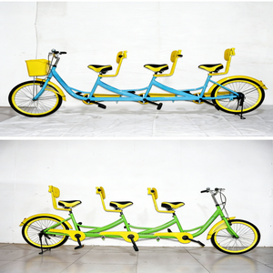Vélo <span class=keywords><strong>tandem</strong></span> <span class=keywords><strong>trois</strong></span> <span class=keywords><strong>places</strong></span> de haute qualité, design spacieux réglable, robuste pour les activités de loisirs - Product Image 4