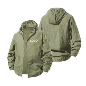 Veste Coupe-Vent et <span class=keywords><strong>Imperméable</strong></span> Streetwear pour Homme avec Logo Personnalisé, en Nylon <span class=keywords><strong>Softshell</strong></span> Tissé et <span class=keywords><strong>Imperméable</strong></span>, pour Sports de Plein Air et Course à Pied - Product Image 3