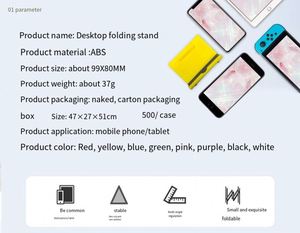 Factory Wholesale Custom Logo Multi-Angle Adjustment Portable Universal Folding Mobile Phone <b>Tablet</b> Stand - Product Image 5