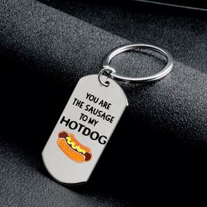 Drôle Valentine I Love Cadeaux Vous êtes la seule viande pour mon Taco Porte-clés en métal personnalisé Cadeau de Noël de mariage Porte-clés pour couple - Product Image 5