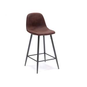 Sedia da Bar contemporanea con sedia regolabile in finta pelle (42cm X 52cm 93cm H) per casa Hotel sala da pranzo struttura in metallo materiale PU - Product Image 1